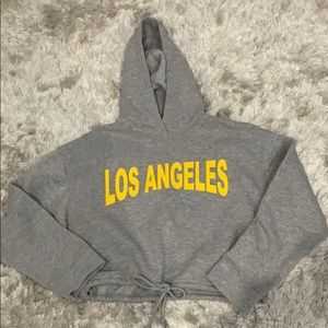 Zara Los Angeles Crop Hoodie Size Medium